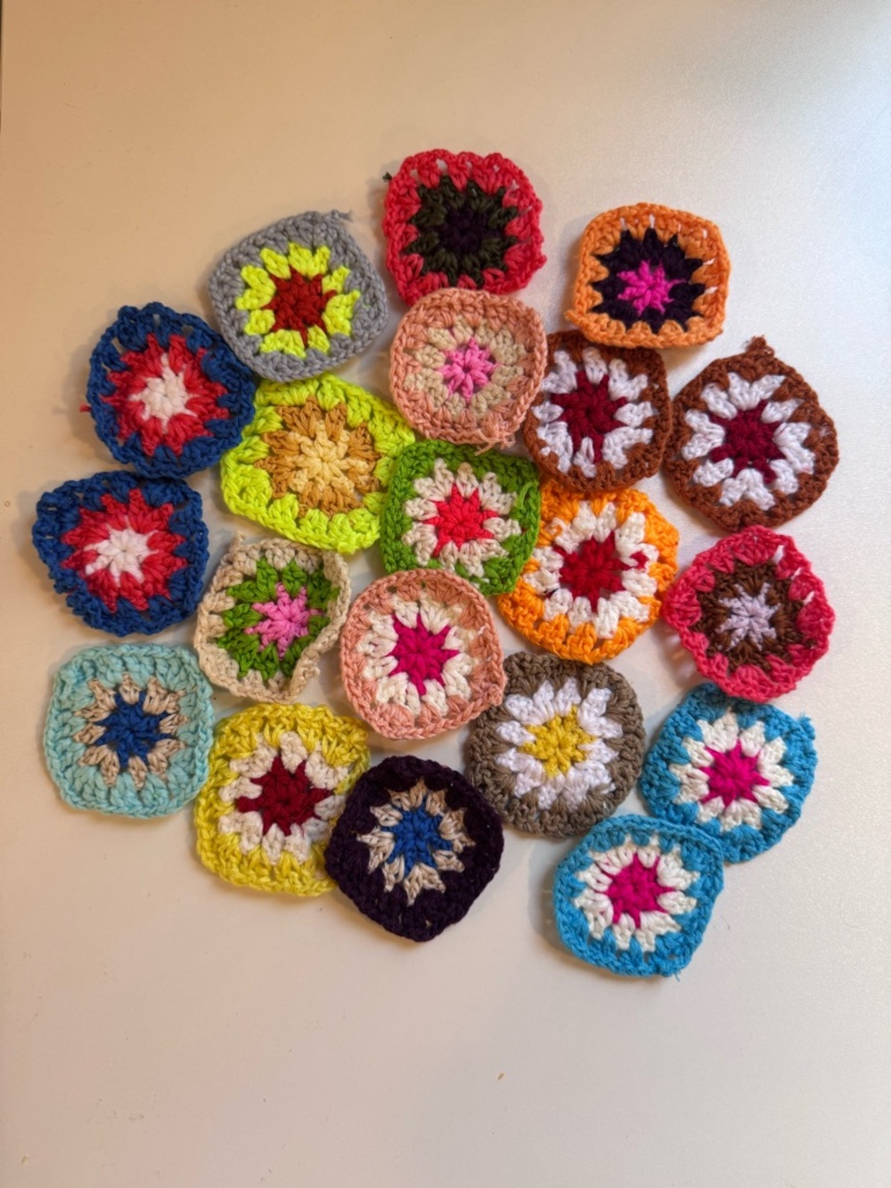 Colorful Crochet Granny Squares - Multicolor Set - Picture 3 of 3